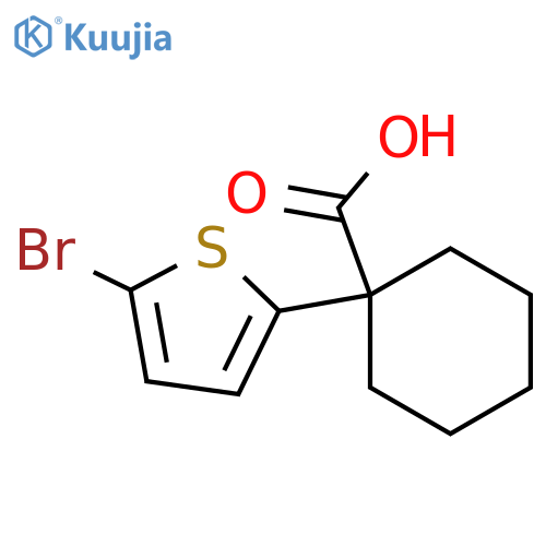 1-(5-bromothiophen-2-yl)cyclohexane-1-carboxylic acid structure