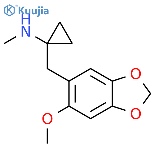 1-(6-methoxy-1,3-dioxaindan-5-yl)methyl-N-methylcyclopropan-1-amine structure