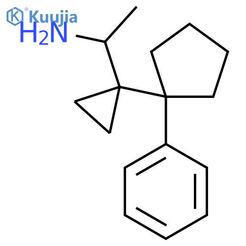 1-1-(1-phenylcyclopentyl)cyclopropylethan-1-amine structure