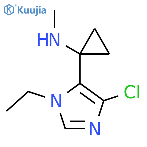 1-(4-chloro-1-ethyl-1H-imidazol-5-yl)-N-methylcyclopropan-1-amine structure
