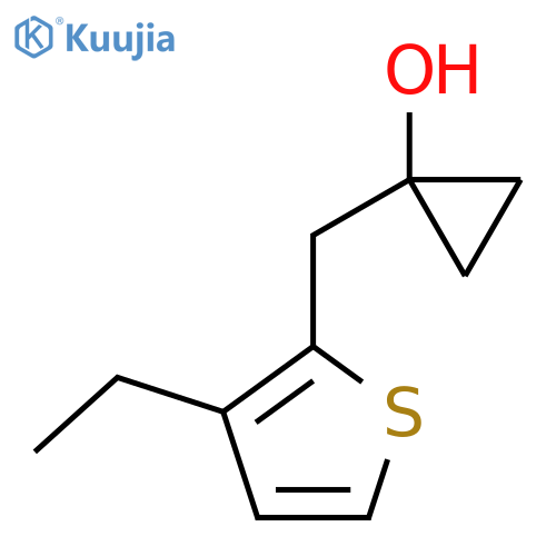 1-(3-ethylthiophen-2-yl)methylcyclopropan-1-ol structure