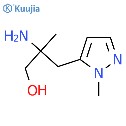 2-amino-2-methyl-3-(1-methyl-1H-pyrazol-5-yl)propan-1-ol structure