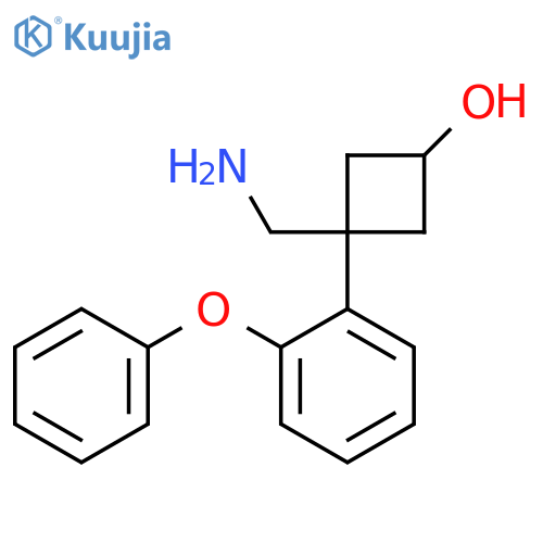 3-(aminomethyl)-3-(2-phenoxyphenyl)cyclobutan-1-ol structure