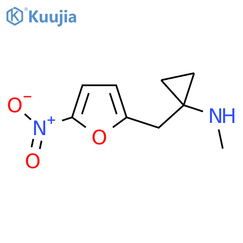 N-methyl-1-(5-nitrofuran-2-yl)methylcyclopropan-1-amine structure