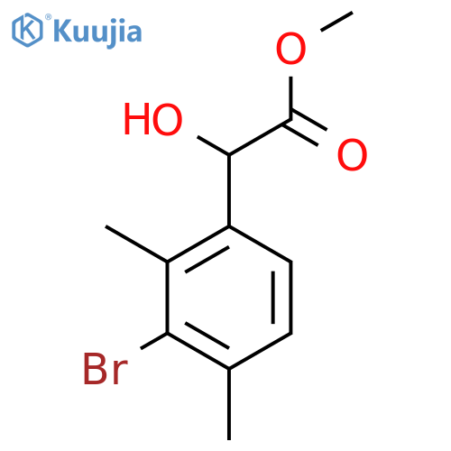 methyl 2-(3-bromo-2,4-dimethylphenyl)-2-hydroxyacetate structure