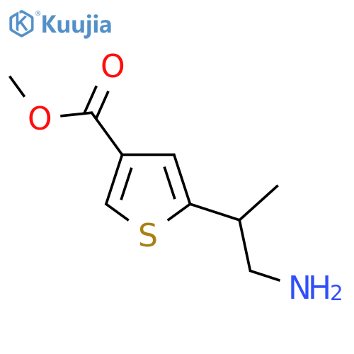 methyl 5-(1-aminopropan-2-yl)thiophene-3-carboxylate structure