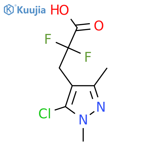 3-(5-chloro-1,3-dimethyl-1H-pyrazol-4-yl)-2,2-difluoropropanoic acid structure