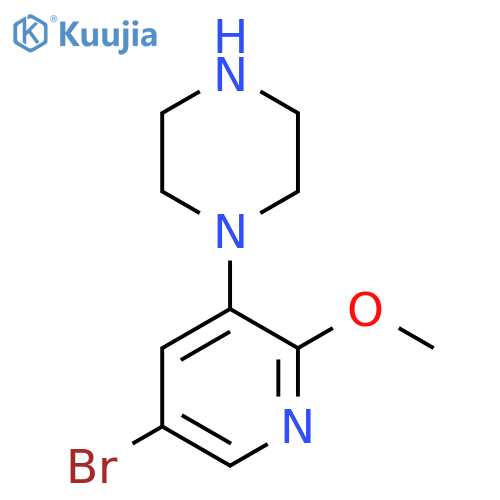 1-(5-bromo-2-methoxypyridin-3-yl)piperazine structure