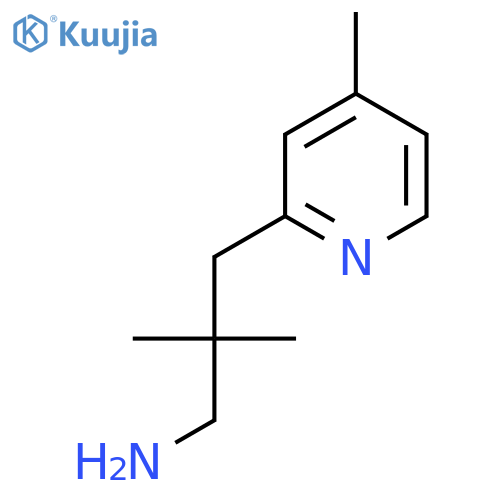 2,2-dimethyl-3-(4-methylpyridin-2-yl)propan-1-amine structure