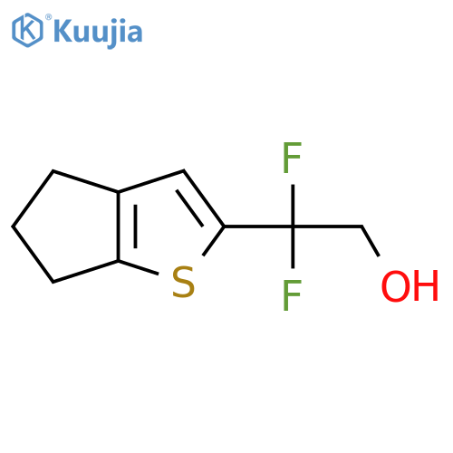 2-{4H,5H,6H-cyclopentabthiophen-2-yl}-2,2-difluoroethan-1-ol structure