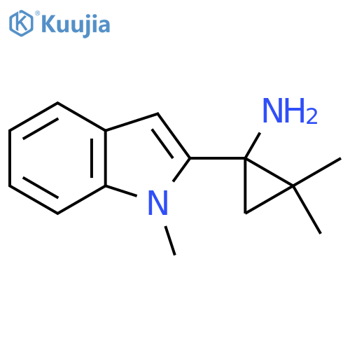 2,2-dimethyl-1-(1-methyl-1H-indol-2-yl)cyclopropan-1-amine structure
