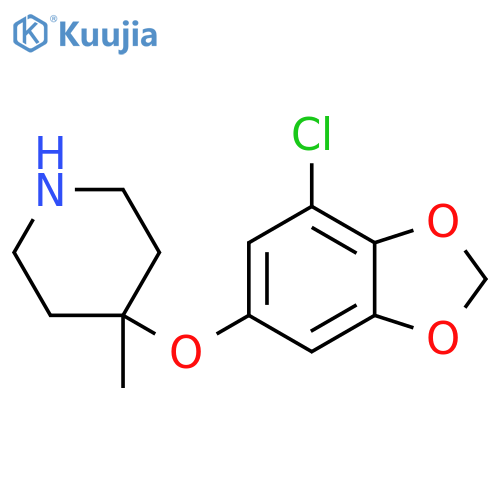 4-(7-chloro-1,3-dioxaindan-5-yl)oxy-4-methylpiperidine structure