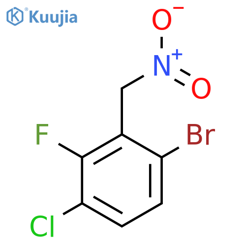 1-bromo-4-chloro-3-fluoro-2-(nitromethyl)benzene structure