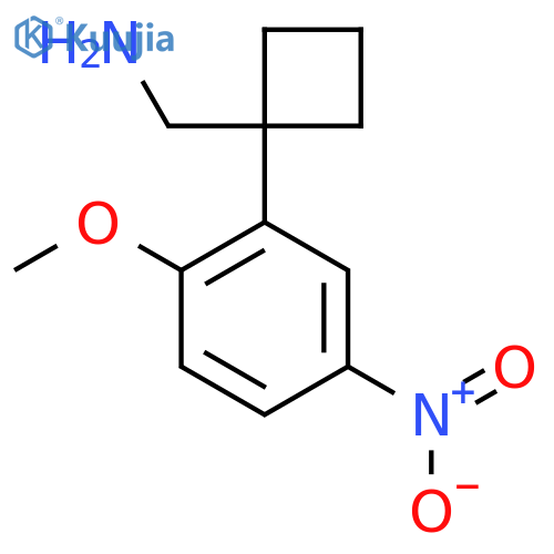 1-(2-methoxy-5-nitrophenyl)cyclobutylmethanamine structure