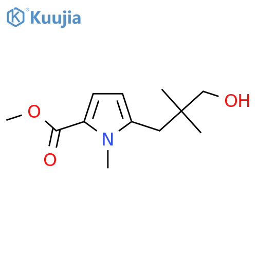 methyl 5-(3-hydroxy-2,2-dimethylpropyl)-1-methyl-1H-pyrrole-2-carboxylate structure