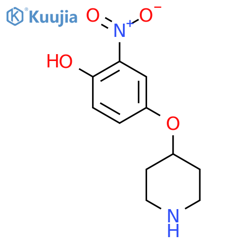 2-nitro-4-(piperidin-4-yloxy)phenol structure