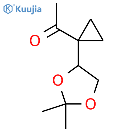 1-1-(2,2-dimethyl-1,3-dioxolan-4-yl)cyclopropylethan-1-one structure