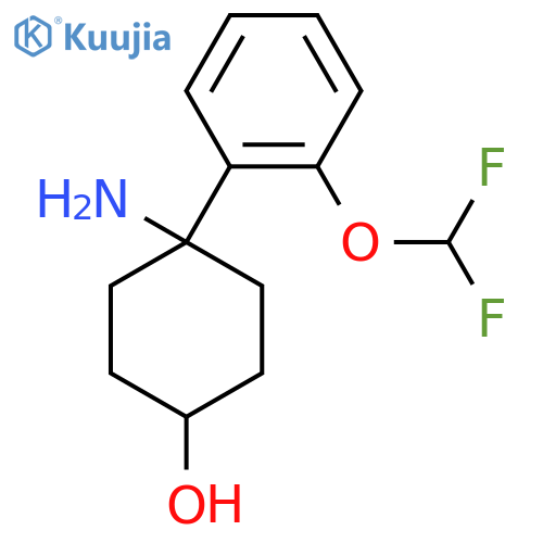 4-amino-4-2-(difluoromethoxy)phenylcyclohexan-1-ol structure