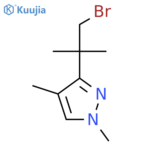 3-(1-bromo-2-methylpropan-2-yl)-1,4-dimethyl-1H-pyrazole structure