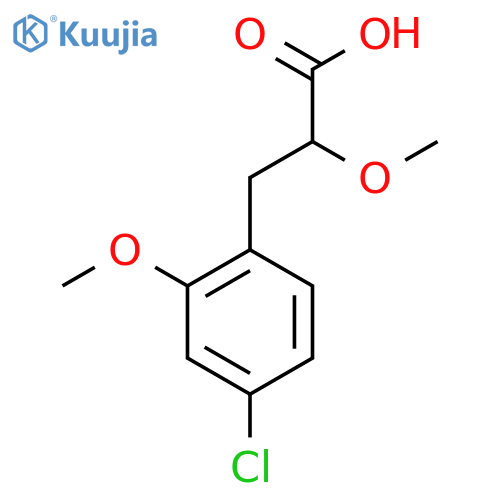 3-(4-chloro-2-methoxyphenyl)-2-methoxypropanoic acid structure