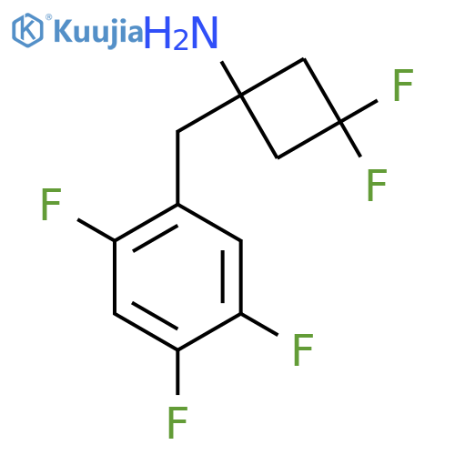 3,3-difluoro-1-(2,4,5-trifluorophenyl)methylcyclobutan-1-amine structure
