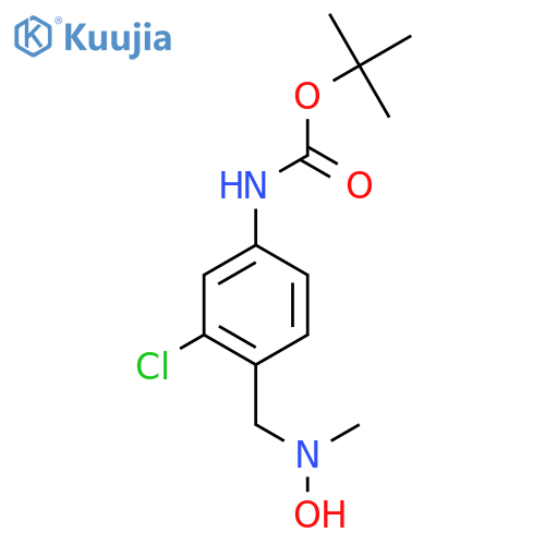 tert-butyl N-(3-chloro-4-{hydroxy(methyl)aminomethyl}phenyl)carbamate structure
