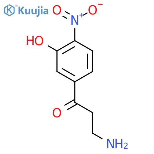 3-amino-1-(3-hydroxy-4-nitrophenyl)propan-1-one structure