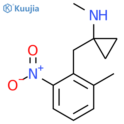 N-methyl-1-(2-methyl-6-nitrophenyl)methylcyclopropan-1-amine structure