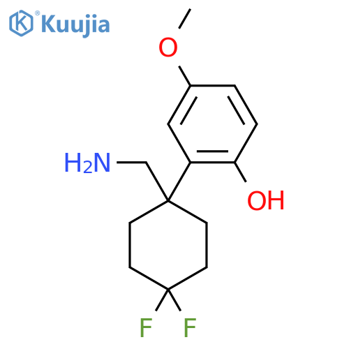 2-1-(aminomethyl)-4,4-difluorocyclohexyl-4-methoxyphenol structure
