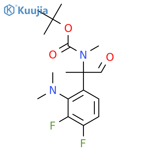 tert-butyl N-{2-2-(dimethylamino)-3,4-difluorophenyl-1-oxopropan-2-yl}-N-methylcarbamate structure