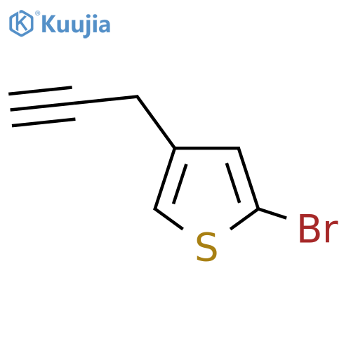 2-bromo-4-(prop-2-yn-1-yl)thiophene structure
