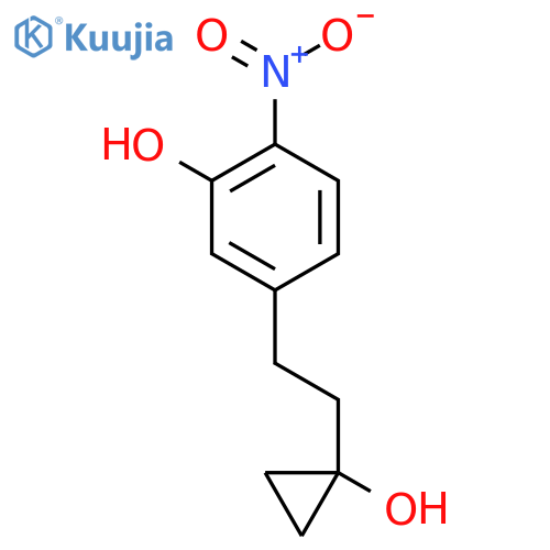 5-2-(1-hydroxycyclopropyl)ethyl-2-nitrophenol structure