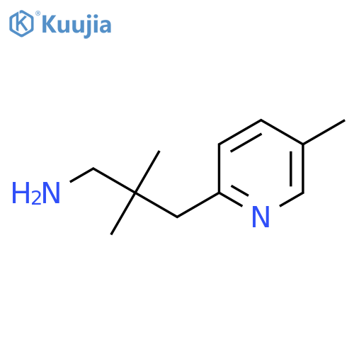 2,2-dimethyl-3-(5-methylpyridin-2-yl)propan-1-amine structure