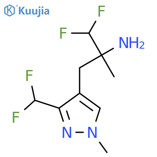 3-3-(difluoromethyl)-1-methyl-1H-pyrazol-4-yl-1,1-difluoro-2-methylpropan-2-amine structure