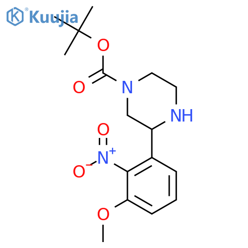 tert-butyl 3-(3-methoxy-2-nitrophenyl)piperazine-1-carboxylate structure