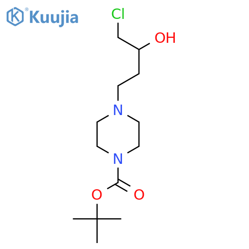 tert-butyl 4-(4-chloro-3-hydroxybutyl)piperazine-1-carboxylate structure
