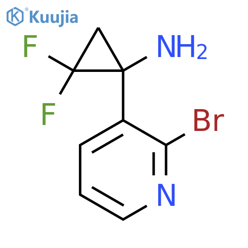 1-(2-Bromopyridin-3-yl)-2,2-difluorocyclopropan-1-amine structure