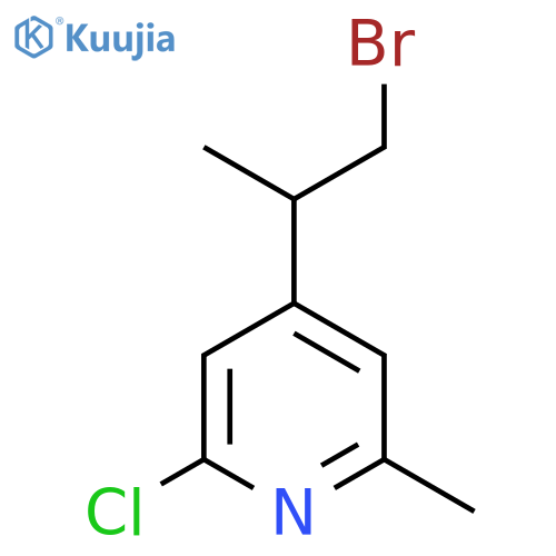 4-(1-bromopropan-2-yl)-2-chloro-6-methylpyridine structure