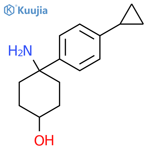 4-amino-4-(4-cyclopropylphenyl)cyclohexan-1-ol structure