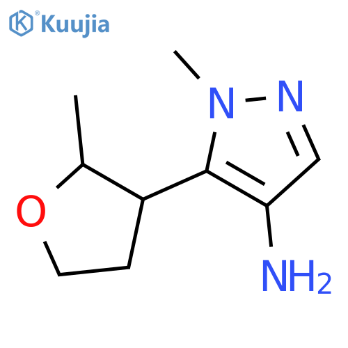 1-methyl-5-(2-methyloxolan-3-yl)-1H-pyrazol-4-amine structure