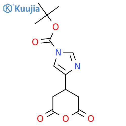 tert-butyl 4-(2,6-dioxooxan-4-yl)-1H-imidazole-1-carboxylate structure