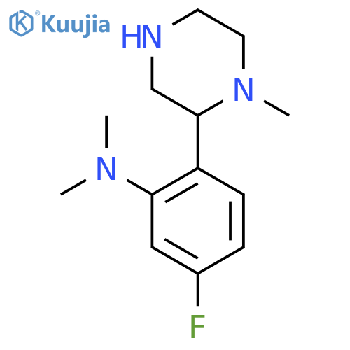 5-fluoro-N,N-dimethyl-2-(1-methylpiperazin-2-yl)aniline structure