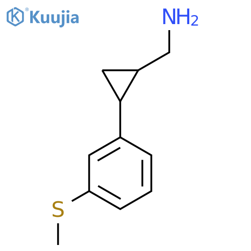 {2-3-(methylsulfanyl)phenylcyclopropyl}methanamine structure