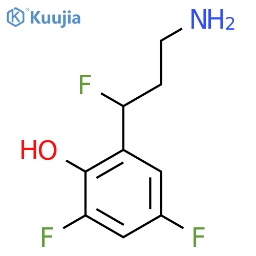 2-(3-amino-1-fluoropropyl)-4,6-difluorophenol structure