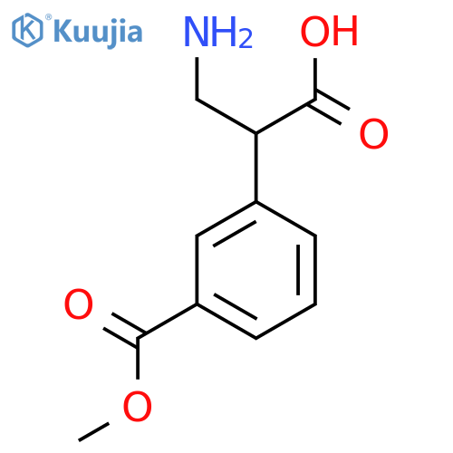 3-amino-2-3-(methoxycarbonyl)phenylpropanoic acid structure