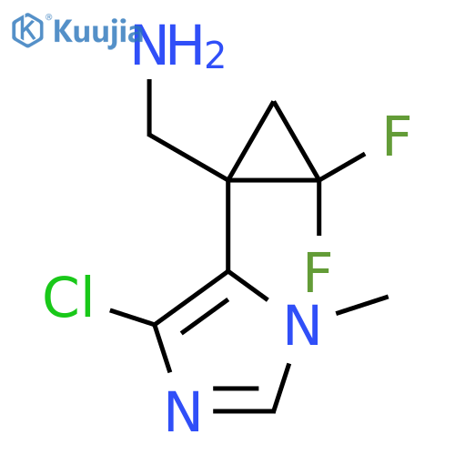 1-(4-chloro-1-methyl-1H-imidazol-5-yl)-2,2-difluorocyclopropylmethanamine structure