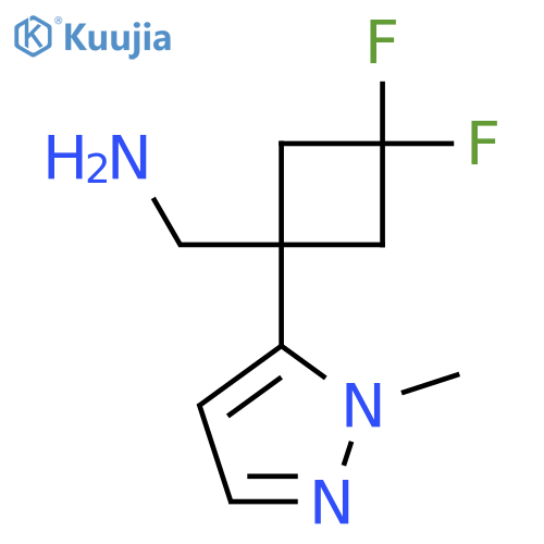 3,3-difluoro-1-(1-methyl-1H-pyrazol-5-yl)cyclobutylmethanamine structure