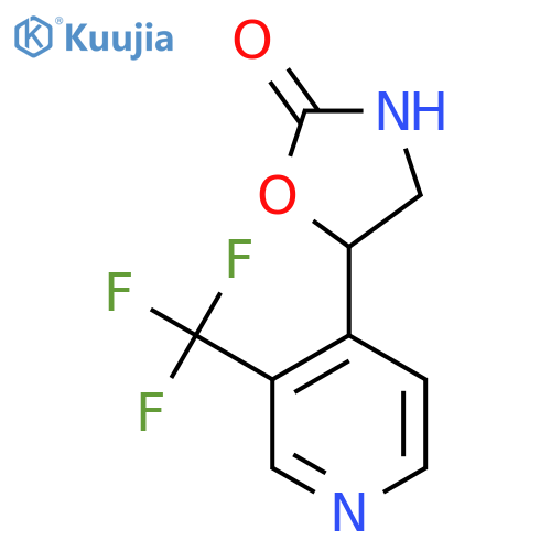 5-3-(trifluoromethyl)pyridin-4-yl-1,3-oxazolidin-2-one structure