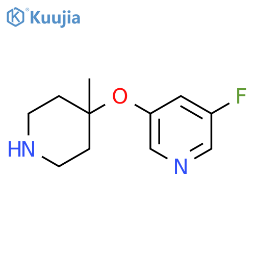 3-fluoro-5-(4-methylpiperidin-4-yl)oxypyridine structure