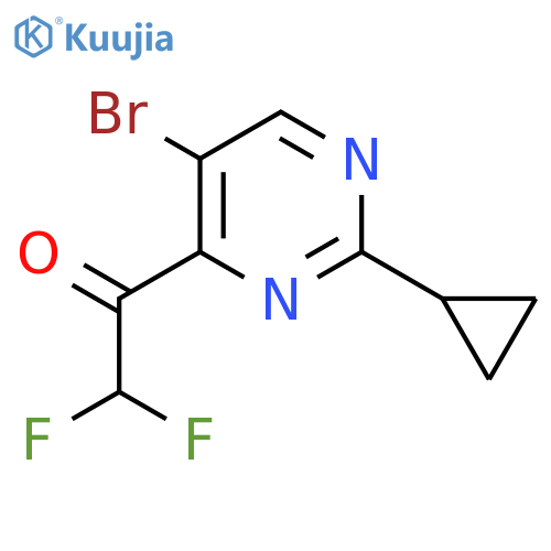 1-(5-bromo-2-cyclopropylpyrimidin-4-yl)-2,2-difluoroethan-1-one structure